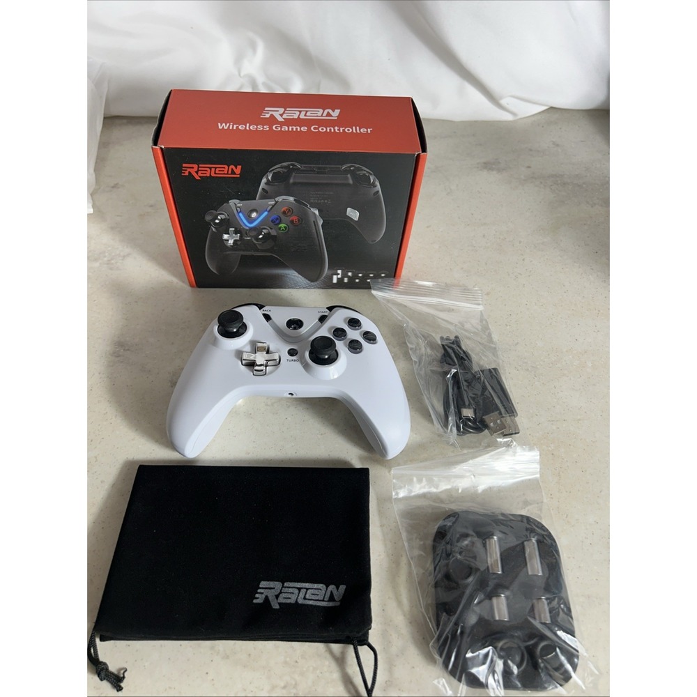 RALAN White Wireless Controller with Paddles for Windows PC